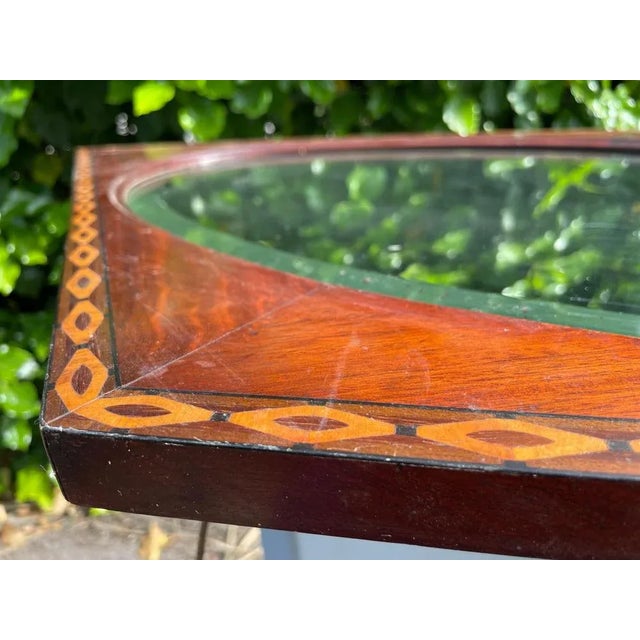 French Art Deco Mirror with Marquetry & Beveled Glass, 1930s For Sale - Image 6 of 7