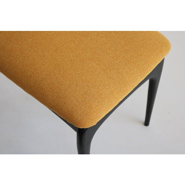 Italian Organic Ebonized Wood Ottoman in Style of Gio Ponti, 1950s For Sale - Image 6 of 7