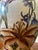 Wildwood 1980s Wildwood Large Floral Crackled Hand Painted Ceramic Table Lamp For Sale - Image 4 of 12