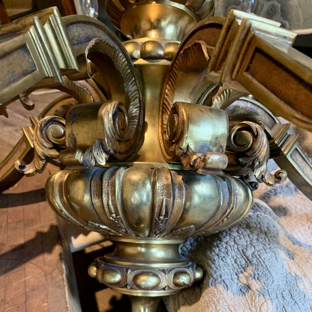 Spanish Baroque Style Bronze Chandelier For Sale - Image 15 of 17
