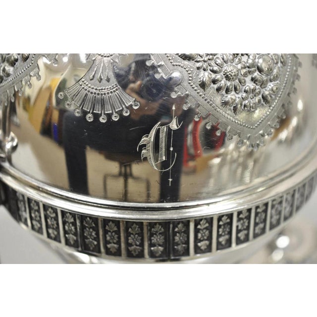 Silver Antique Meriden Co Victorian Silver Plated Round Dome Covered Butler Butter Dish For Sale - Image 8 of 17