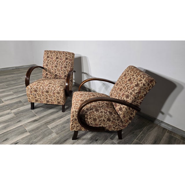 Vintage Armchairs by Jindrich Halabala, 1940s, Set of 3, in Good conditions. Designed 1920 to 1949 I have official proof...