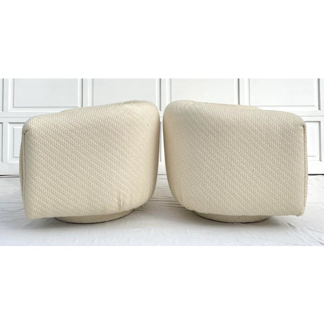 1980s Pair of Postmodern 1980's Swivel Club Chairs by Martin Brattrud For Sale - Image 5 of 12