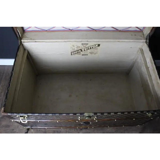 Metal Courrier Steamer Trunk in Damier Canvas from Louis Vuitton, 1889 For Sale - Image 7 of 18