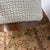 Wood Plinth Ottoman With Raised Geometric Chevron Pattern For Sale - Image 7 of 11