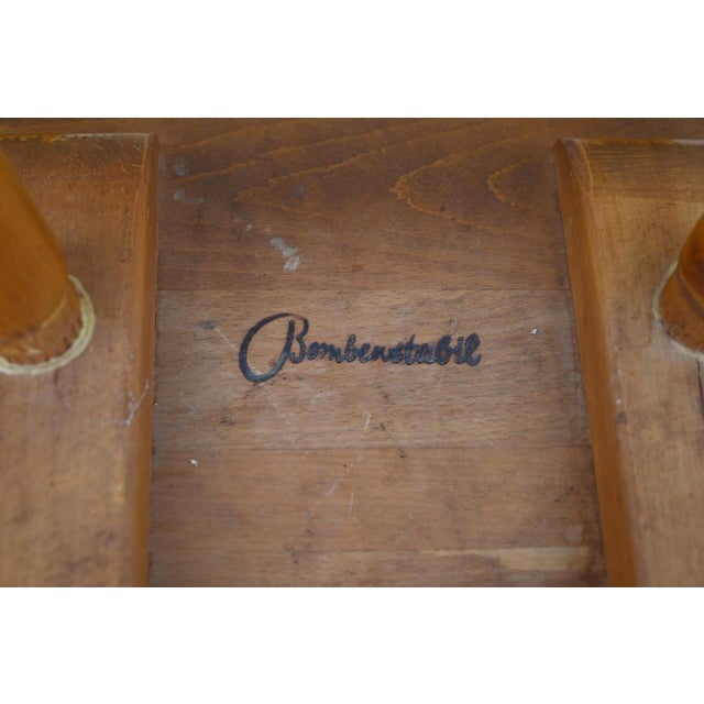 Scandinavian Style Bistro Chairs in Beech Wood from Bombenstabil, 1950s, Set of 6 For Sale - Image 14 of 15