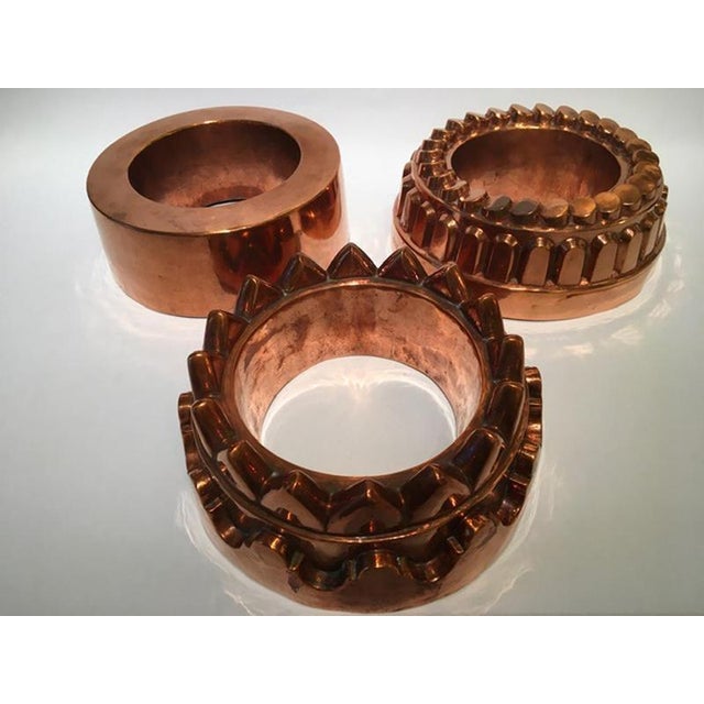 Late 18th Century Copper Kitchen Pudding Molds for Wall Decoration, France, 1790s, Set of 3 For Sale - Image 5 of 18