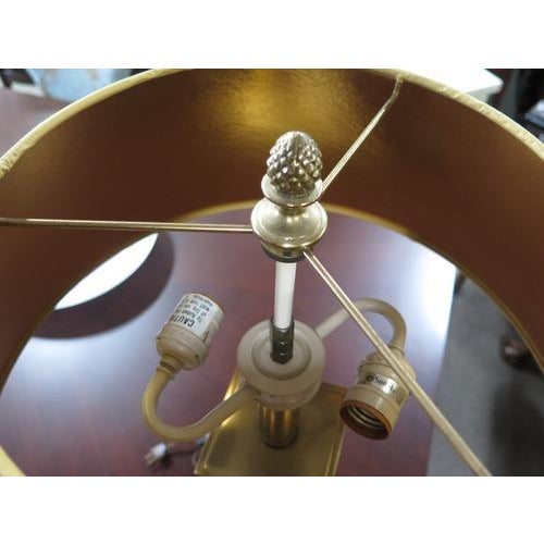 Age: Approx: 20 Years Old Details: Beautiful Brass and Faux Finish Lamp Nice Decorative Lamp Will Make Nice Accent To Any...
