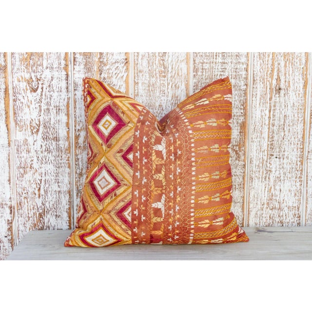 Antique Indian Folk Pillow For Sale - Image 10 of 10