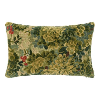 Scalamandre 14" x 22" Bois De Flandre Lumbar Pillow in Forest For Sale