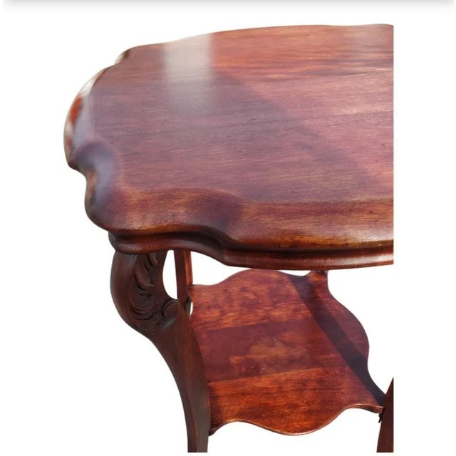 Early 19th Century 1800s Jamestown Mahogany Two Tier Table For Sale - Image 5 of 11