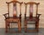 Early 20th Century Pair of Chinese Ming Style Carved Wood High Back Throne Armchairs For Sale - Image 16 of 18