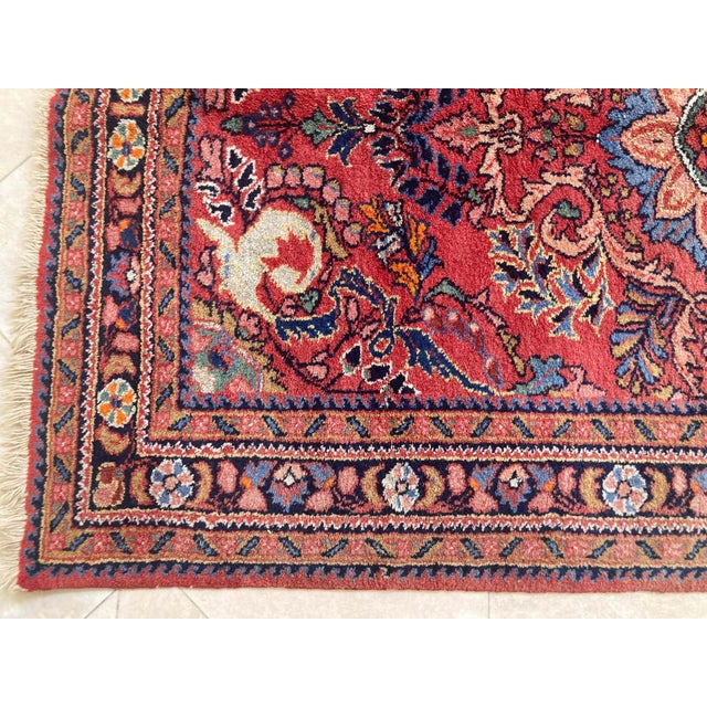 Antique Hand-Knotted Turkish Rug, Wool, Floral Design, 1940, Turkey For Sale - Image 11 of 17
