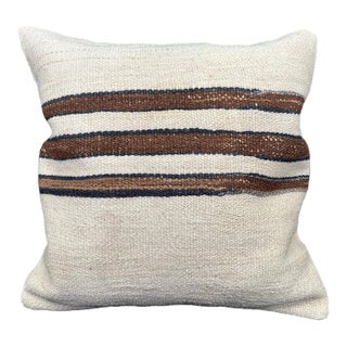 Turkish Hemp Pillow Cushion Natural Beige Brown Cushion Cover 20x20 For Sale