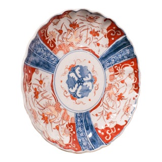 Antique Imari Display Plate, Japanese, Ceramic, Serving Dish, Meiji, Victorian For Sale