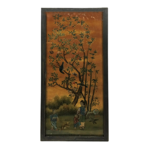 Late 19 Century Chinese Reverse Painting Panel