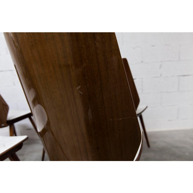 Baumann Model 840 G2S Chairs in Varnished Mahogany Finish, 1963, Set of 6 For Sale - Image 3 of 18