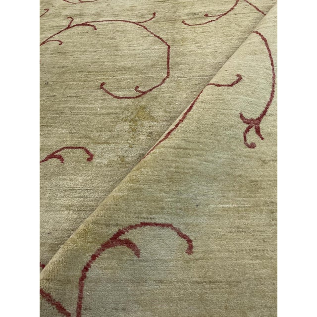 Traditional Hand Knotted Borderless Oushak Rug. 4'10" X 5'10" For Sale - Image 3 of 4