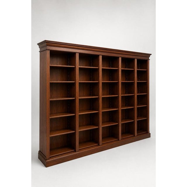 Large Elm Library Bookcase For Sale - Image 4 of 4