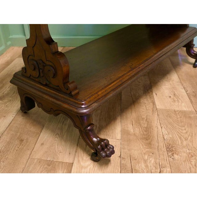 Wood Large Late Victorian Carved Oak Buffet For Sale - Image 7 of 8