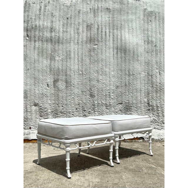 Complete your outdoor or indoor retreat with this stylish pair of Vintage Coastal Brown Jordan “Calcutta” Aluminum...