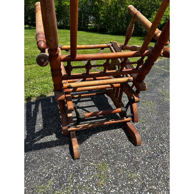 Early 19th Century Rustic 19th Century Indian Victorian Rocking Chair For Sale - Image 5 of 12