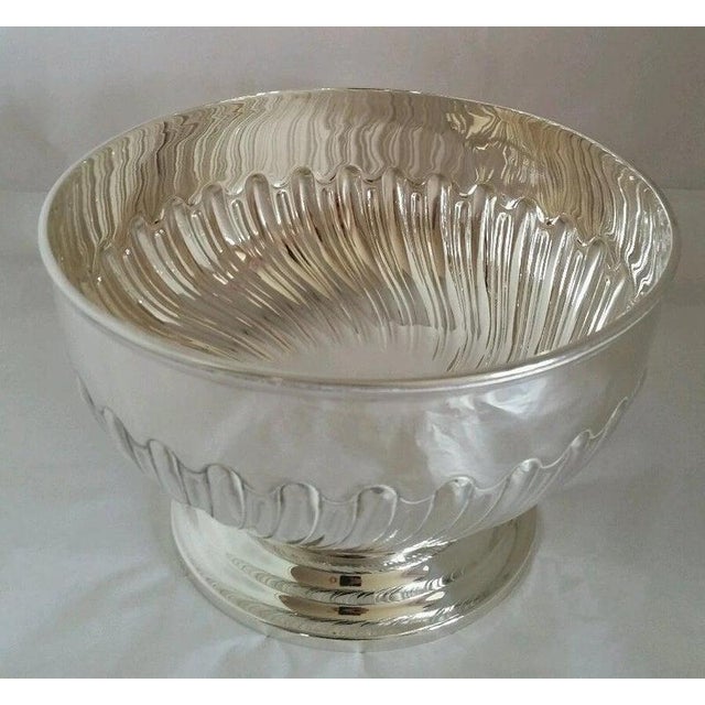 Sterling Silver Punch Bowl from Harrison Brothers, London, 1913 For Sale - Image 7 of 10