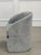 Romeo Glass Top Sculptural Oval Dining Table Set with 6 Gray Velvet Chairs For Sale - Image 9 of 11
