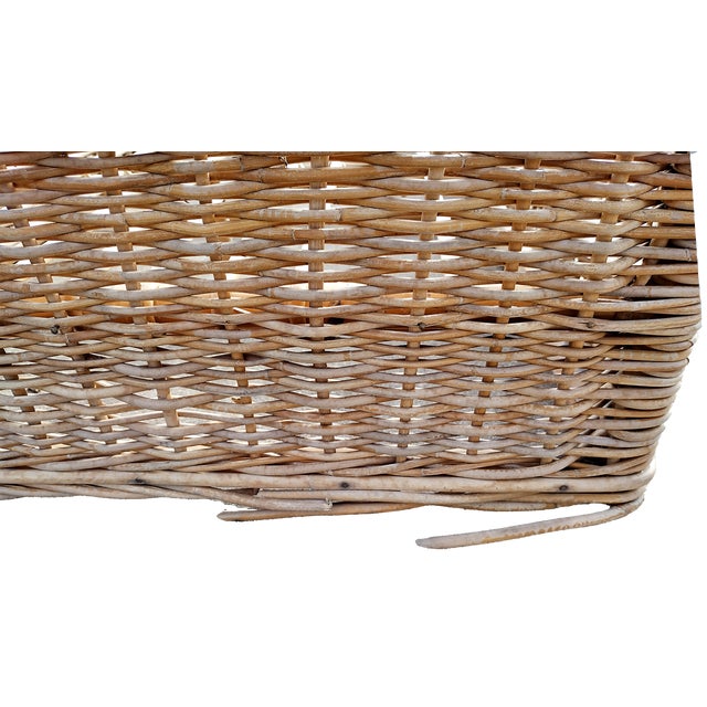 Coastal Chic Ralph Lauren Style Bamboo / Braided Natural Rattan Chaise / Daybed For Sale - Image 10 of 10