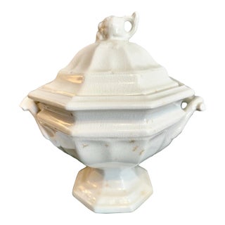European White Soup Tureen For Sale