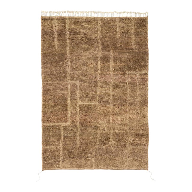 Luxurious Hand-Knotted Moroccan Wool Rug | 11'7" X 8'2" | One of a Kind For Sale