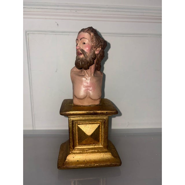 Glass Christ Bust, 1920s For Sale - Image 9 of 9