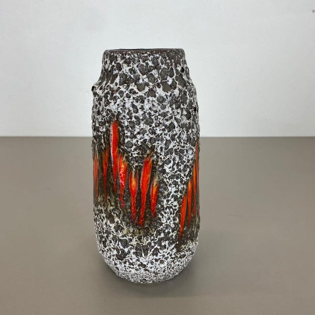 Zig Zag Lora Fat Lava Vase from Scheurich, Germany, 1970s | Chairish