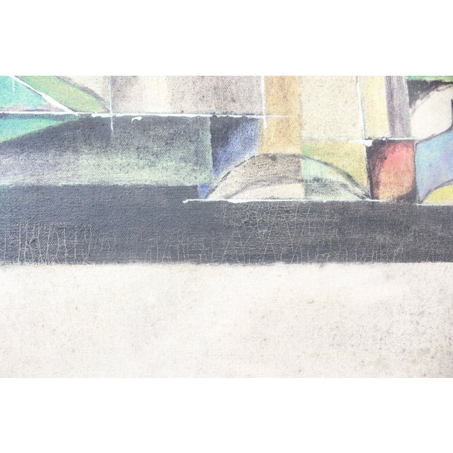 Mid 20th Century Mid Century Modern Painting on Canvas Featuring Bottles For Sale - Image 5 of 6