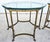 French Vintage Labarge Side Tables Brass Glass Hoof Footed Octagonal Pair For Sale - Image 3 of 17
