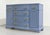 Mid Century Colonial Revival Style Curve Front Buffet in Blue - Newly Painted For Sale - Image 4 of 14