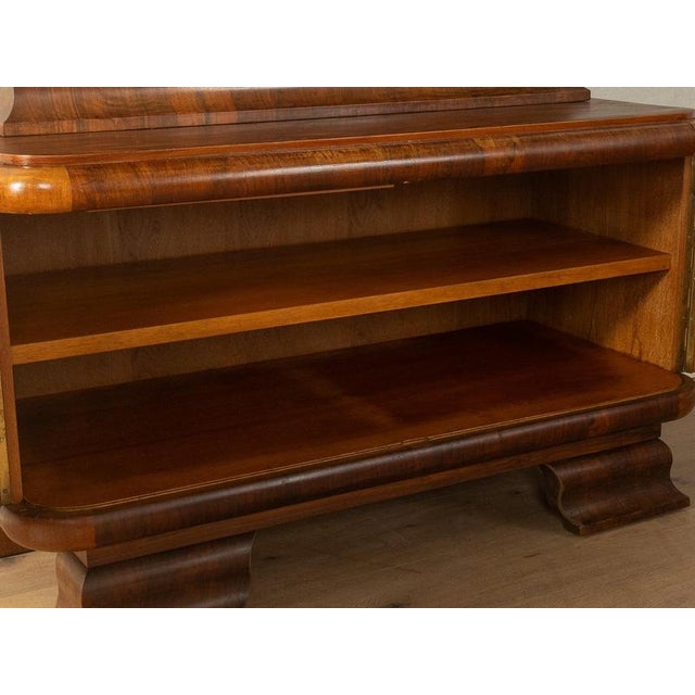 Brown Vintage Art Deco Display Cabinet, 1920s For Sale - Image 8 of 10