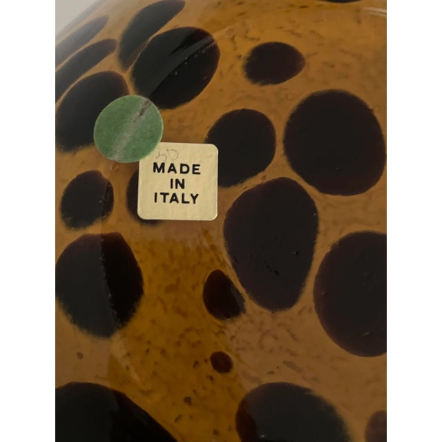 Glass Vintage Italian Art Glass Maestri Vetrai Vase, Oxblood & Gold For Sale - Image 7 of 10