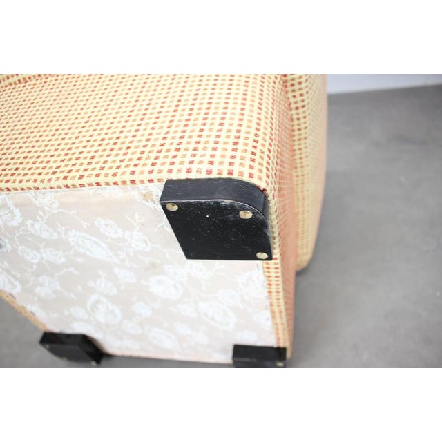 1930s Vintage Art Deco Ottoman with Springs Seat, 1930s For Sale - Image 5 of 9