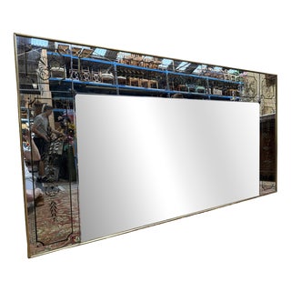 Large Venetian Art Nouveau Style Brasserie Mirror, 1960s For Sale