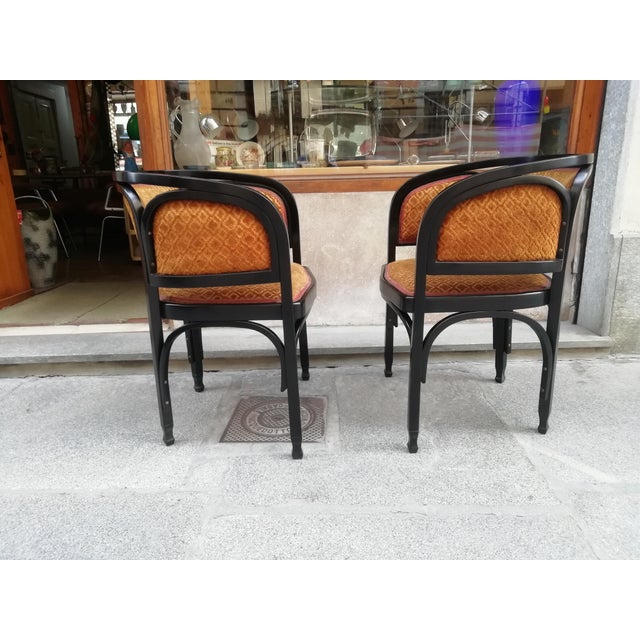 Model 716 Armchairs by Gustav Siegel for J. & J. Kohn, Austria, 1914, Set of 2 For Sale - Image 10 of 18