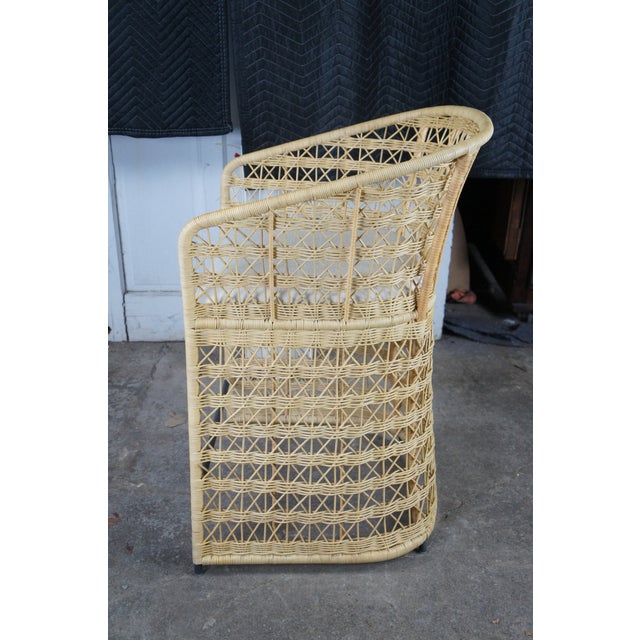 Tan 3 Gabby Libby Natural Rattan Boho Chic Modern Counter Height Bar Stools For Sale - Image 8 of 13