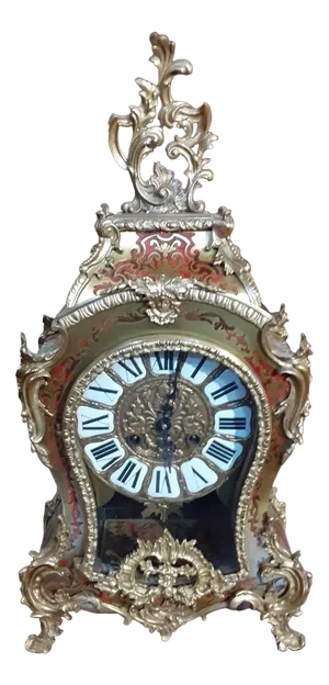 Vintage Boulle Clock, 1950s