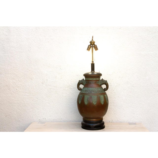 19th Century Chinese Archaistic Dragon Lamp For Sale In Los Angeles - Image 6 of 12