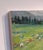 Contemporary Sheepish by Clyde Steadman | Oil Painting of sheep grazing in a green field For Sale - Image 3 of 3