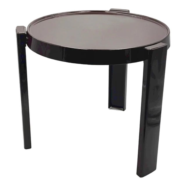 Italian Space Age Side Table in Brown Plastic, 1970s For Sale