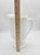 Vintage Milk Glass Footed Pitcher With Embossed Grape and Vine Pattern For Sale - Image 4 of 6