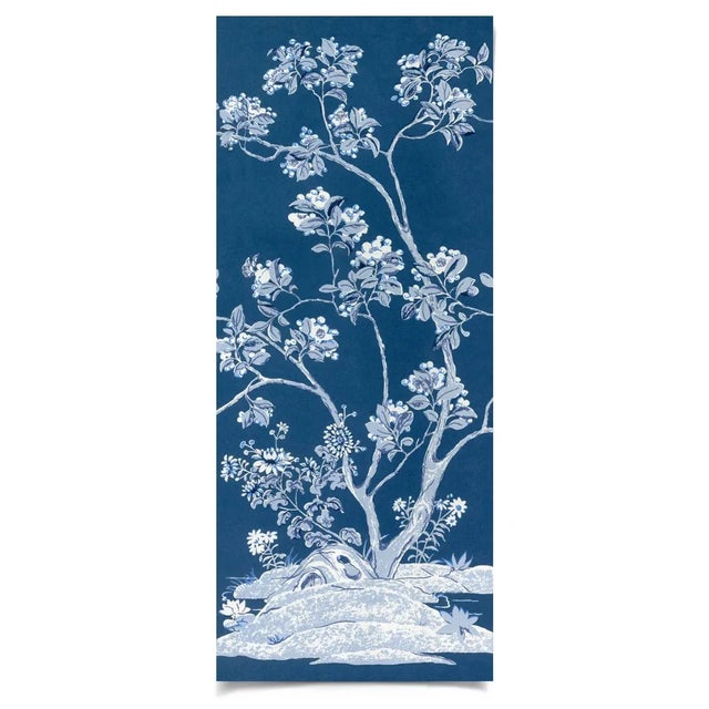 Contemporary Blue Tree Panel 2, Unframed Artwork For Sale - Image 3 of 3