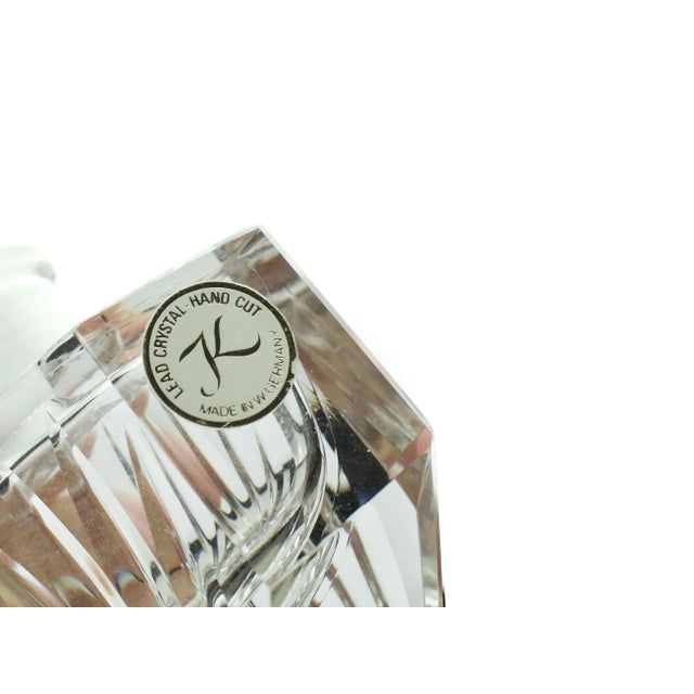 Mid 20th Century Mid 20th Century Hand Cut Crystal Perfume Bottle With Stopper Germany For Sale - Image 5 of 5