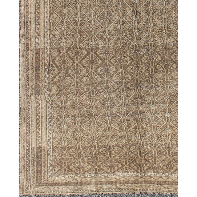 Unique Turkish Rug With Brown and Neutral Colors 4'10 X 6'3 For Sale - Image 4 of 6